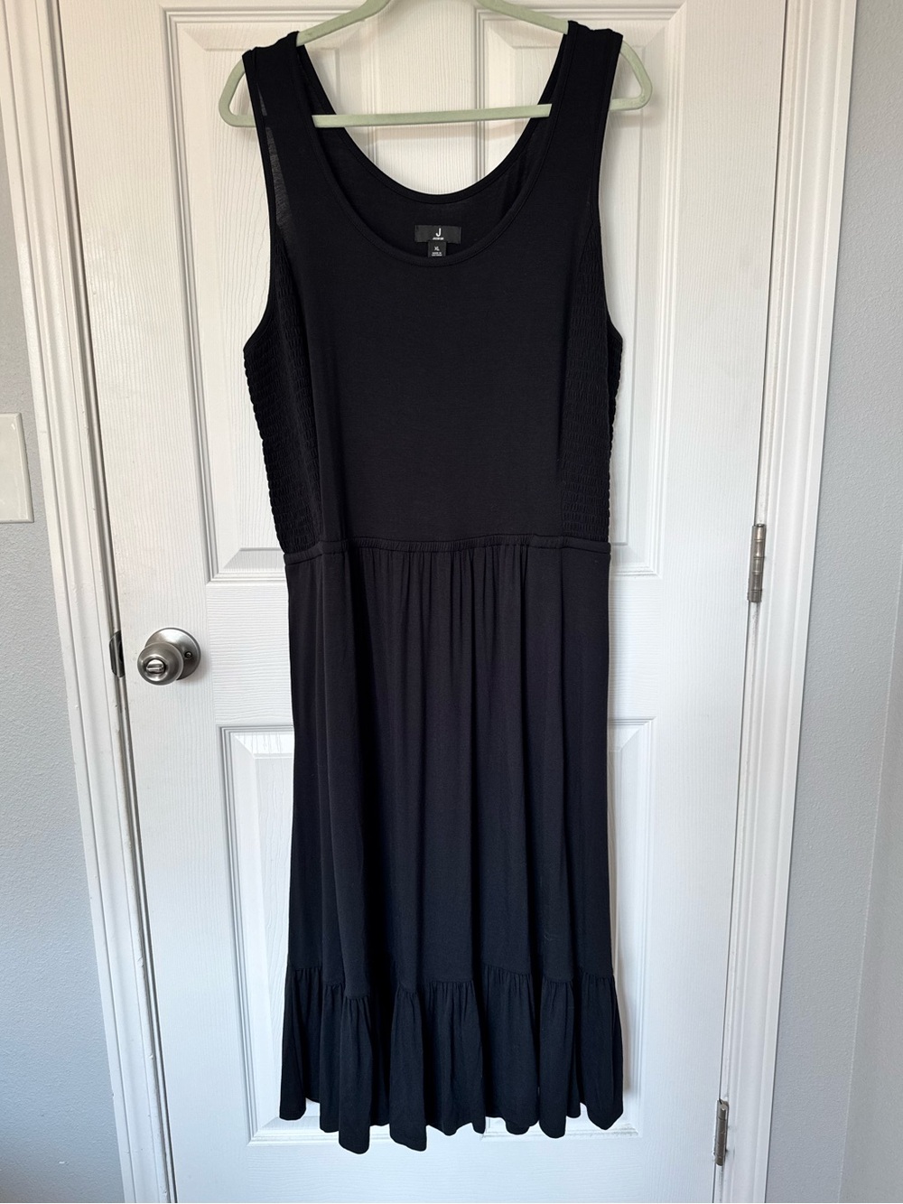 Jason Wu black sleeveless dress ruffle hem